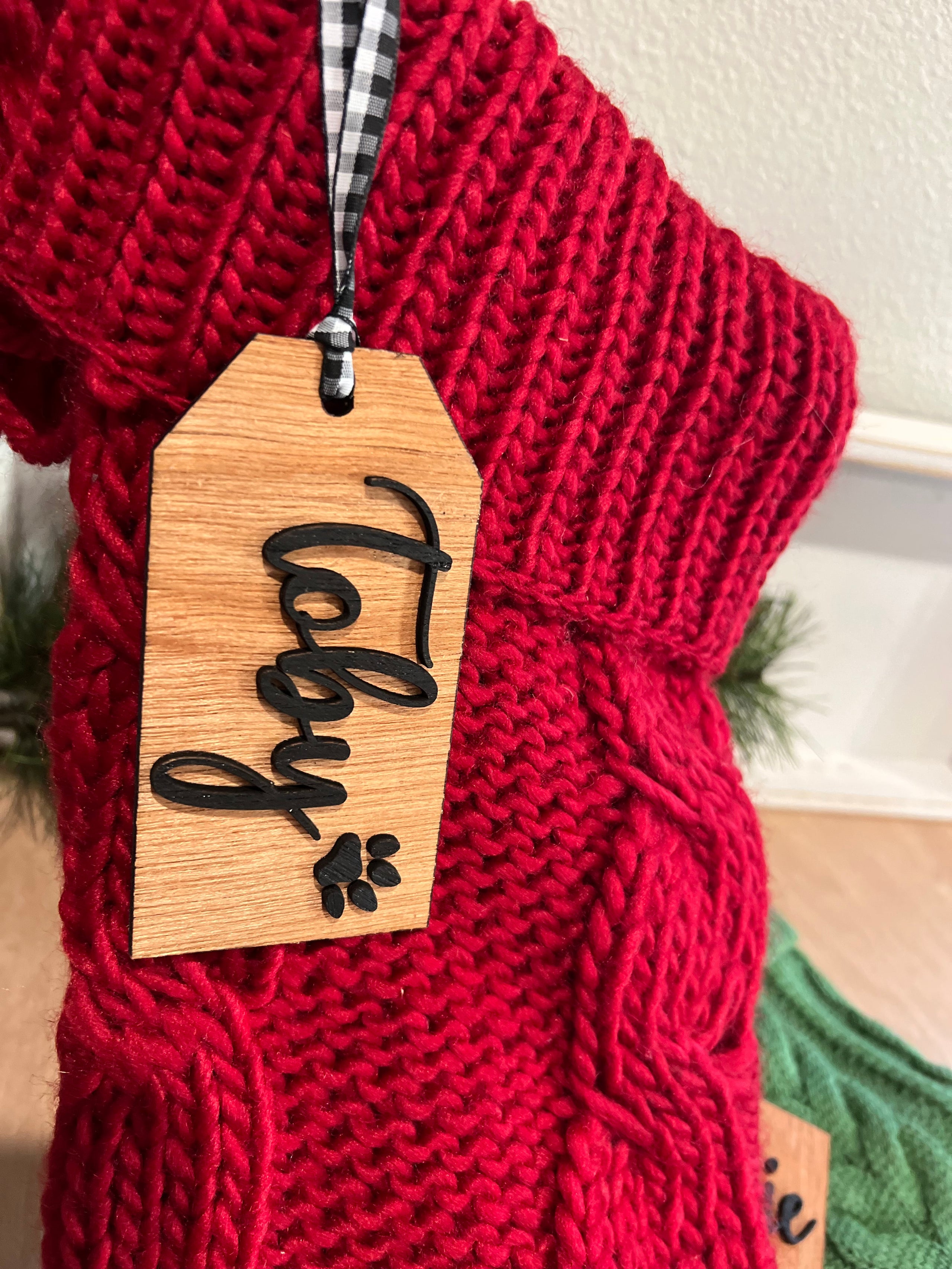 Christmas Stocking Name Tags Customizable – Whims & Wishes